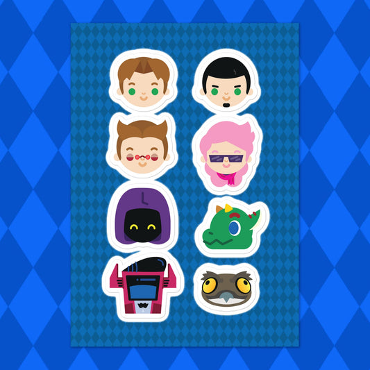 ToonGrin Cast Heads Sticker Sheet