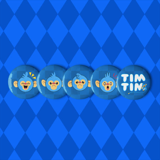 Tim Tim Expressions 5 Button Pin Set