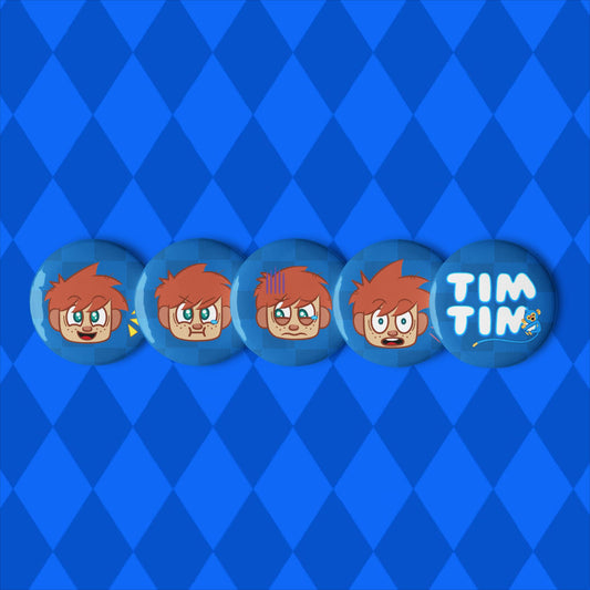 Tim Tim - Billy Expression 5 Button Pin Set